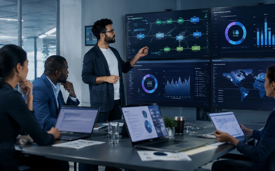AI ML analytics and automation benefits visual
