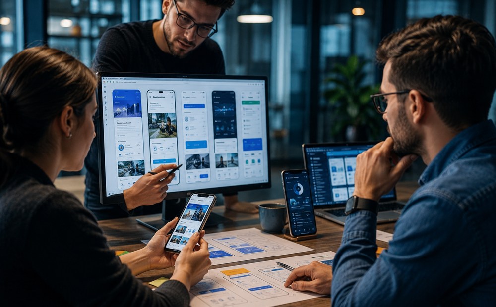 Mobile app development workspace